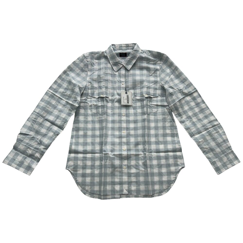 UNTUCKit Santa Marzi Shirt Womens Size 12 Blue Regular‎ Fit Collar Button Down